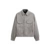 Collar Long Sleeve Jacket Men Jackets Gray 03548304802-33