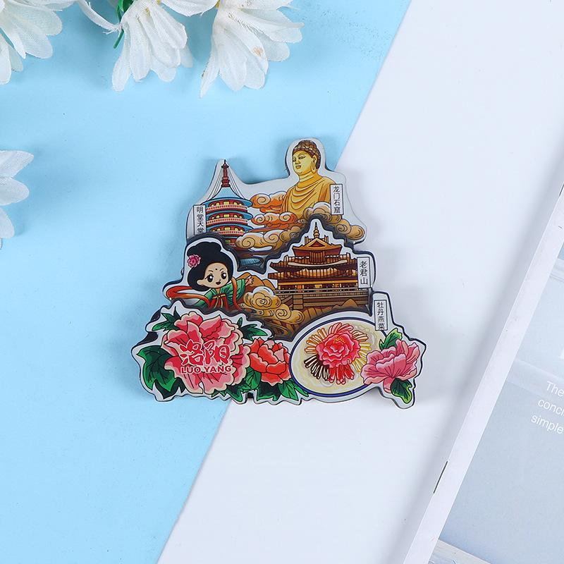 Национальный город Живописный Мультяшный Деревянный Эпоксидный Магнит на Холодильник