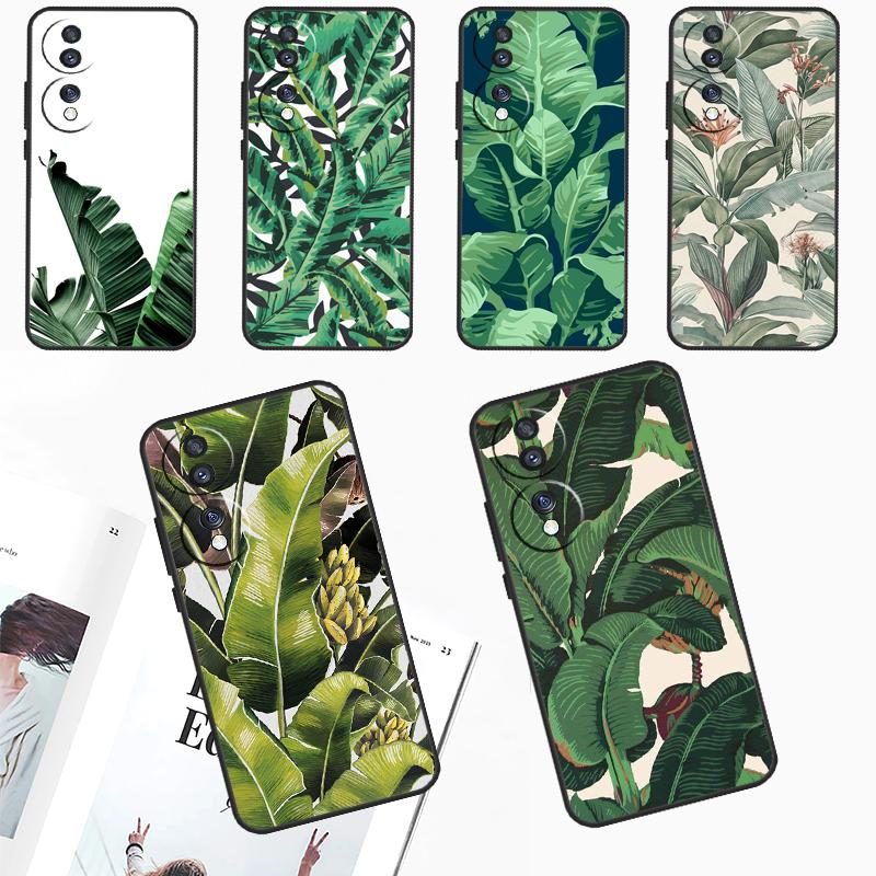 Чехол Banana Leaf для Honor 90 Lite 70 50 Magic 6 Pro 5 Lite X6 X7 X8 X9 X6a X7a X8a X9a X9b X8b Чехол