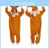 Fleece Cartoon Eevee Sleep Suit With Long Sleeves Home Halloween Costume