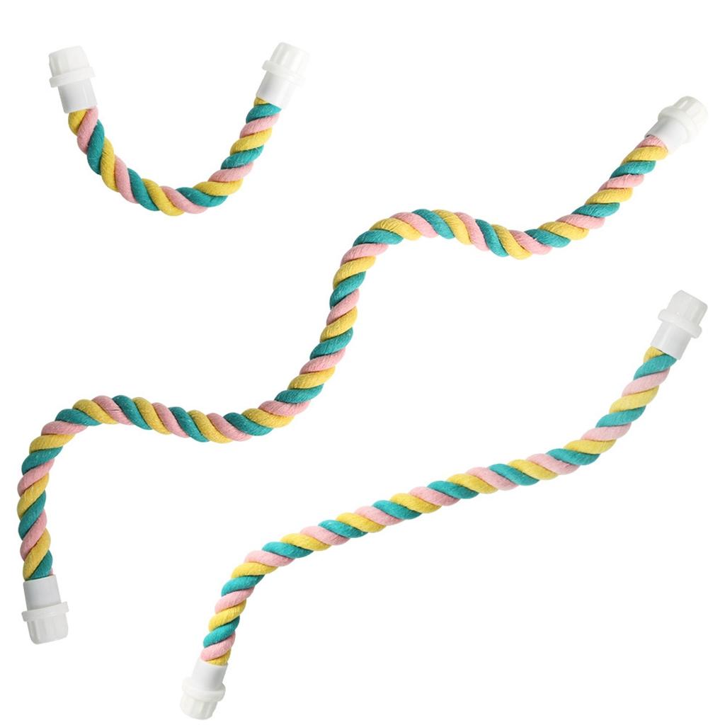 Bird Hemp Rope Swing, Bird Cage Stand Pole Accessories, Grinding Standing Climbing For Parrot, Parakeet, Budgies, Lovebirds