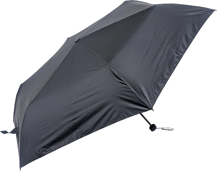 Rose Sangyo 60см Легкий Складной Зонт от Солнца и Дождя, Карбон 61601201, Мужской, Черный,