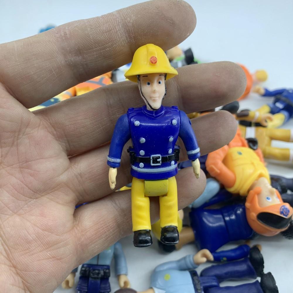 5-15pcs Fireman Sam Firewoman Characters Collection Model Figure Toys Cartoon Joint Movable Action Figuras for Children Gift
