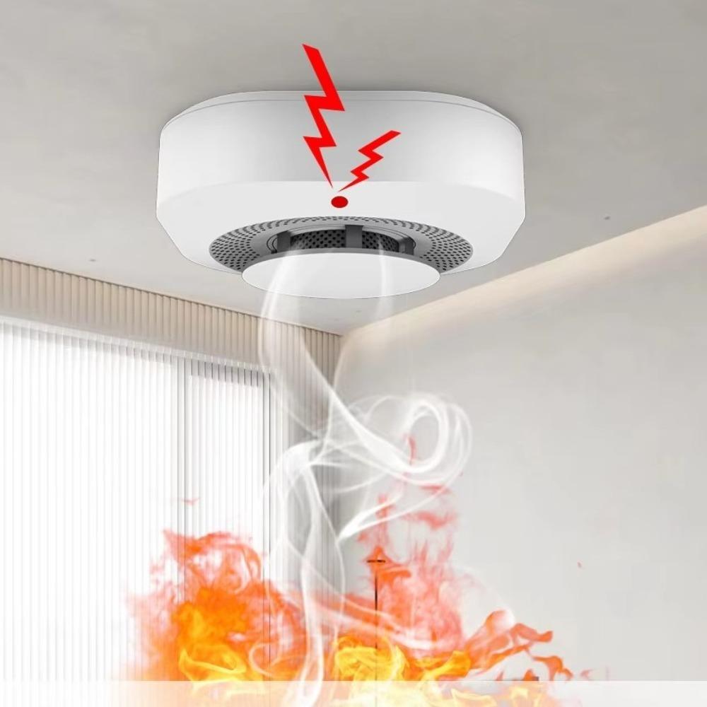 Умный Zigbee Дымовой Детектор Управление через Приложение Система Охранной Сигнализации Wi-Fi Датчик Дыма Для Дома Кухни