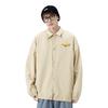 Li Ning Badfive Embroidered Letter Print Polo Loose Casual Jacket Men Jacket Light-Milk-Brown AFDT053-4
