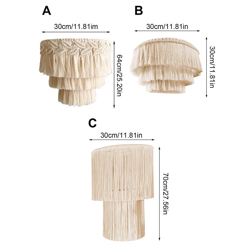 Скандинавский макраме тканый гобелен абажур бохо кисточка подвесной светильник чехол для потолка подвесной светильник люстры спальня домашний декор