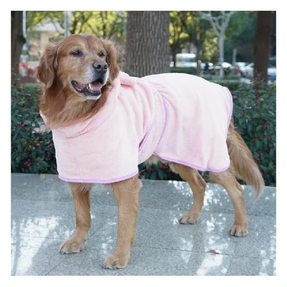 Dog Bathrobe Super Absorbent Pet Towel Bathrobe Bath Towels Quick-Drying Cat Dog Bath Towel Bath Supplies Dog Towel Microfiber