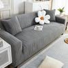 Stretchable Sofa Cover Anti-cat Scratch All-season Full Wrap Slipcover 3-seater Solid Color Minimalist Style
