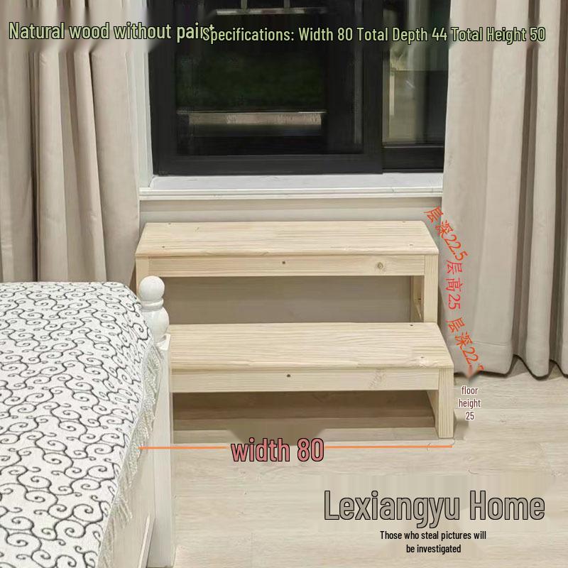 Компактная складная стремянка из массива дерева для дома