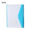 6 pcs PP Binder Folders A4 Punched Pockets New Binder Pocket  Office Organizer