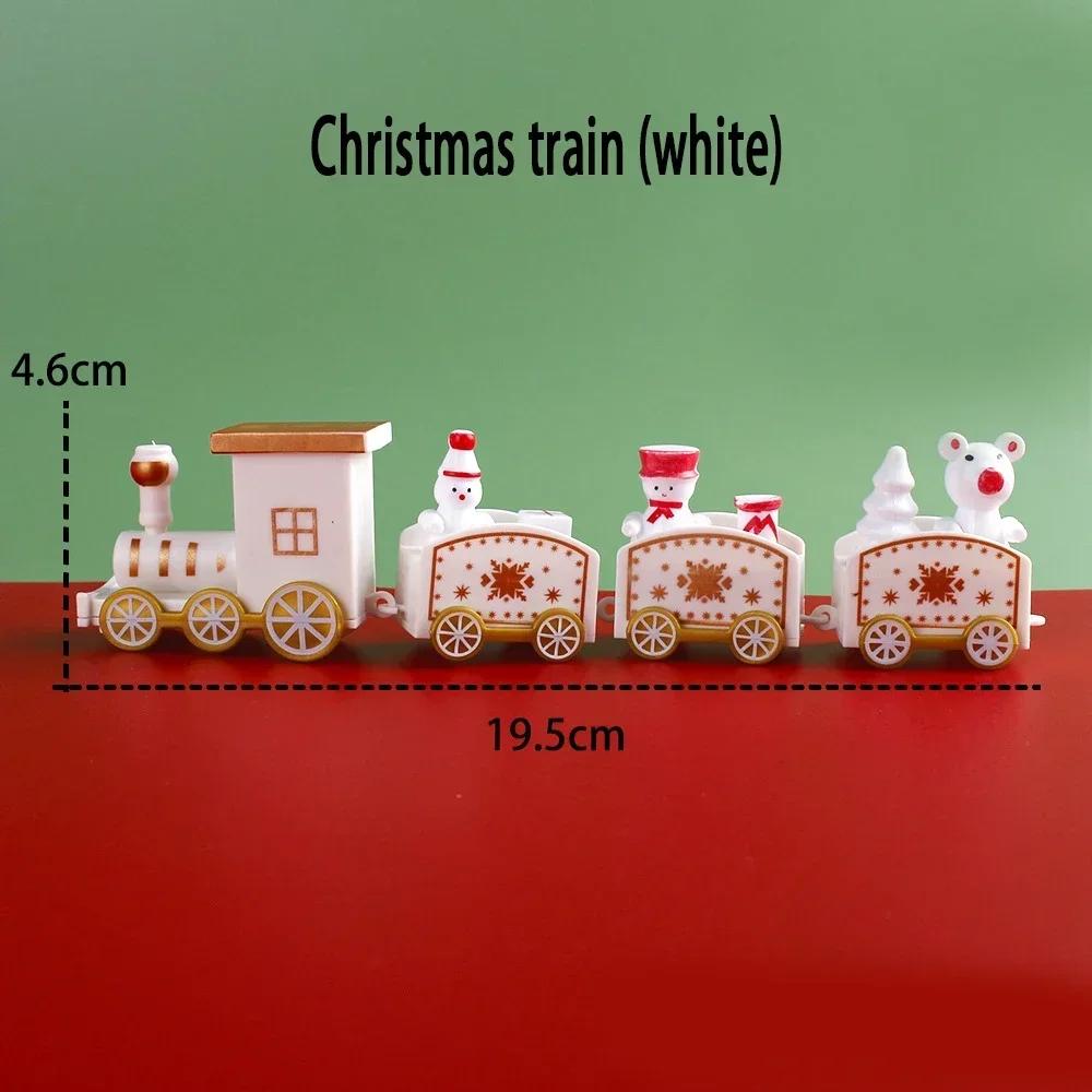 1PC Christmas Train Figurine Gift Prop Scene Decoration for Bakery Cake Topper Party Home Kitchen Tabletop Holiday Display