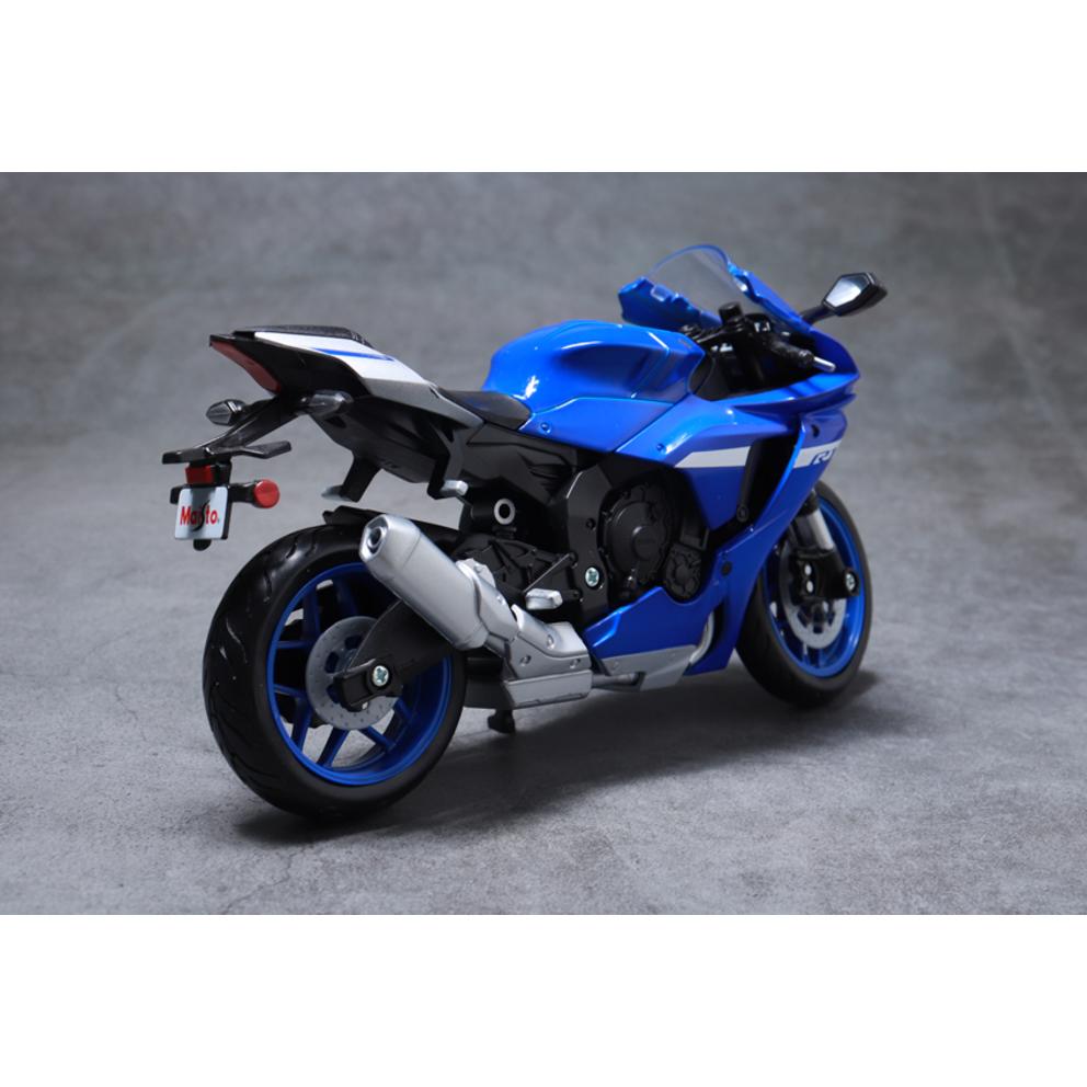 Майсто 1:Модель мотоцикла Yamaha YZF-R1 2021 в масштабе 1:12, синяя