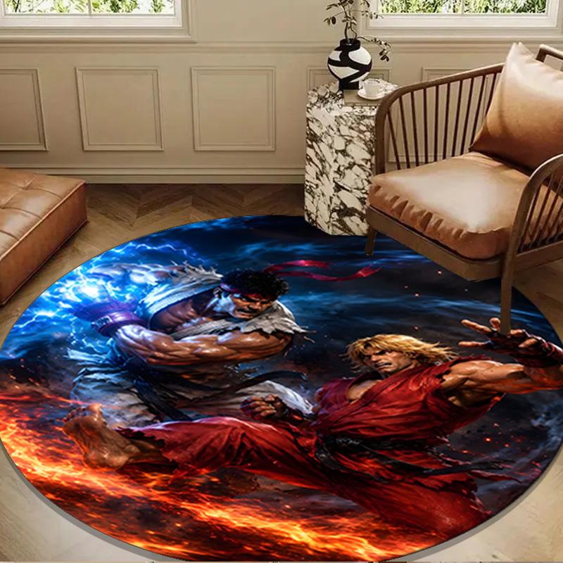 Game Fighter Energy Burst Round mat Home Decor, Chair rug For livingroom,Bedroom, doormat home decor Birthday Gift Christmas Gifts