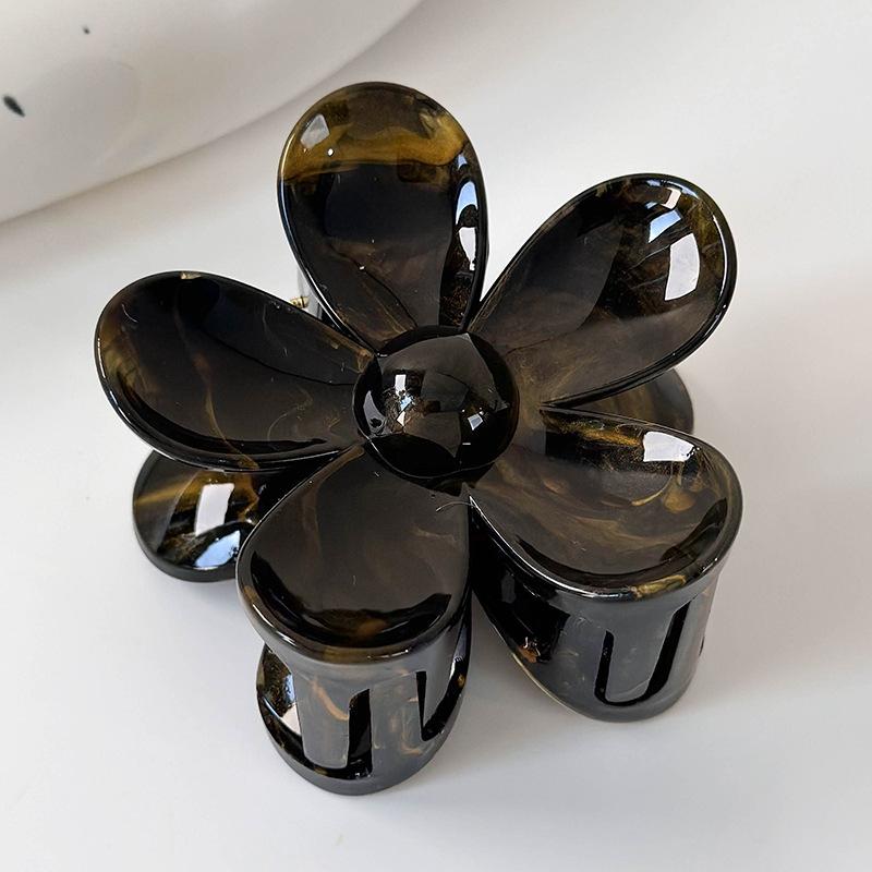 Новый красочный зажим для волос в форме цветка для женщин, девушек, элегантная заколка-краб для волос, заколки для ванны, модные женские аксессуары для волос