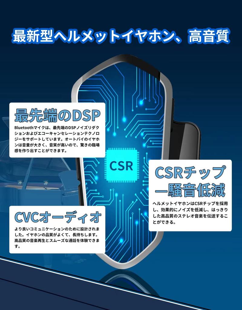 STDRIVO Мотоциклетная гарнитура, Наушники, Incom, Мотоцикл, Динамик, Bluetooth, Тонкий, IPX, 65 Водонепроницаемый, Пыленепроницаемая функция,