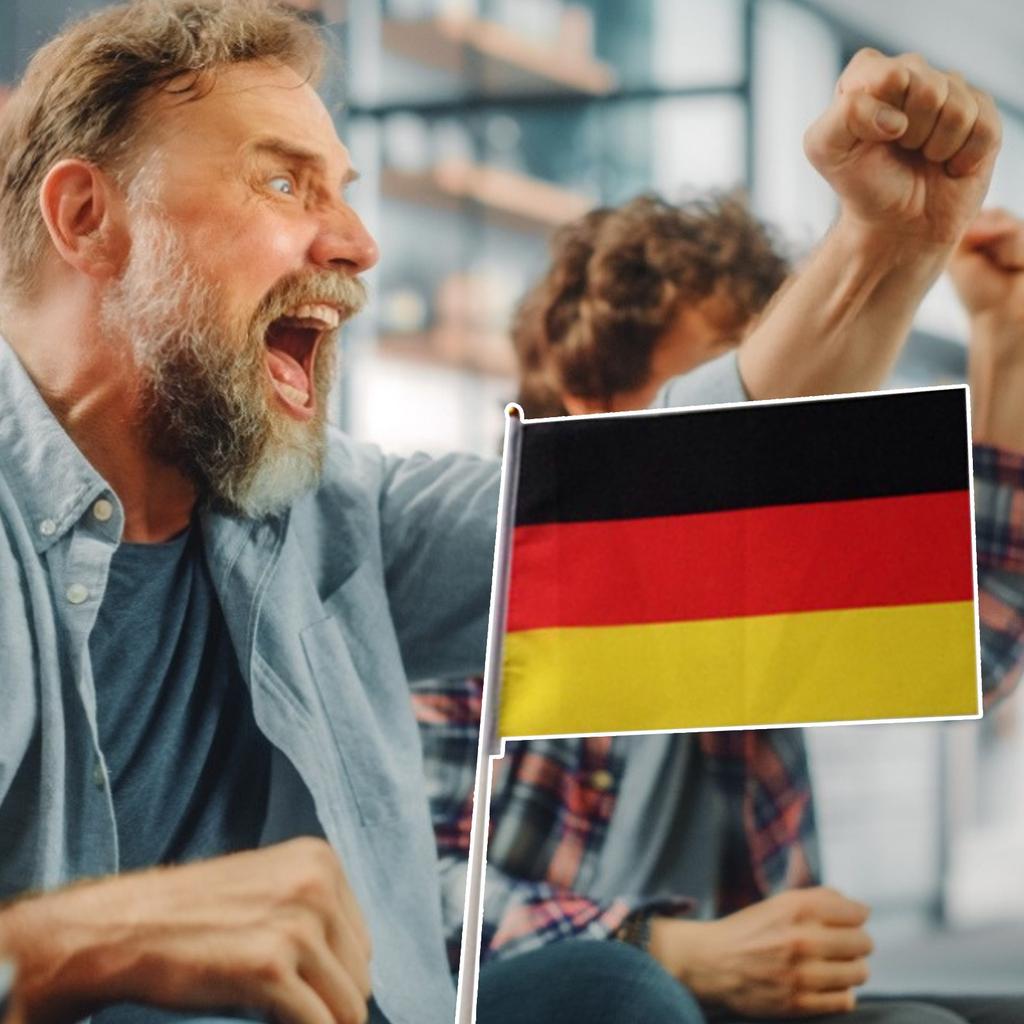 Stripes Rainbow Hand-Waving Flag Polyester Home Decoration 10 Sticks