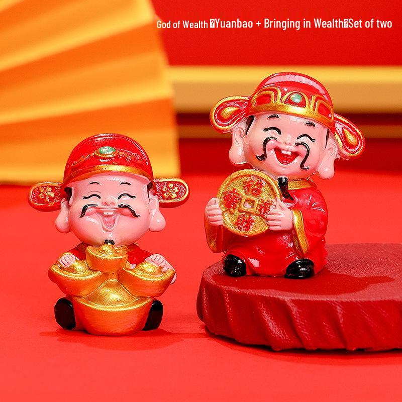 Новогоднее мультяшное украшение Бог богатства – Фигурка года Змеи, Домашний декор, Подарок