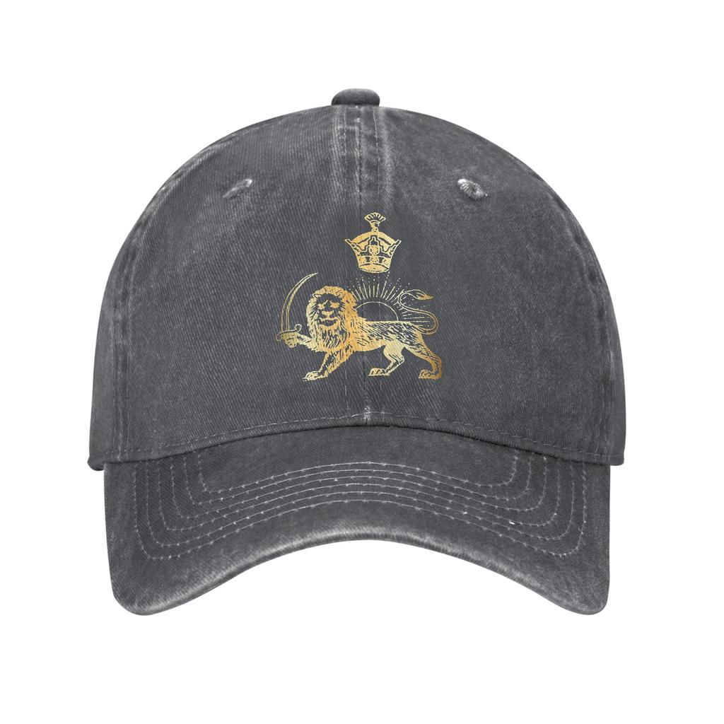 Persian Flag Lion Ancient Symbol Washed Baseball Cap  Fashion Sun Trucker Hat Spring Unisex Unisex Tennis Skate Baseball Caps
