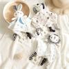 Baby Security Blanket Teether 0-6 Months Soothing Comfort Plush Toy Stroller Crib Clip Soft Sensory