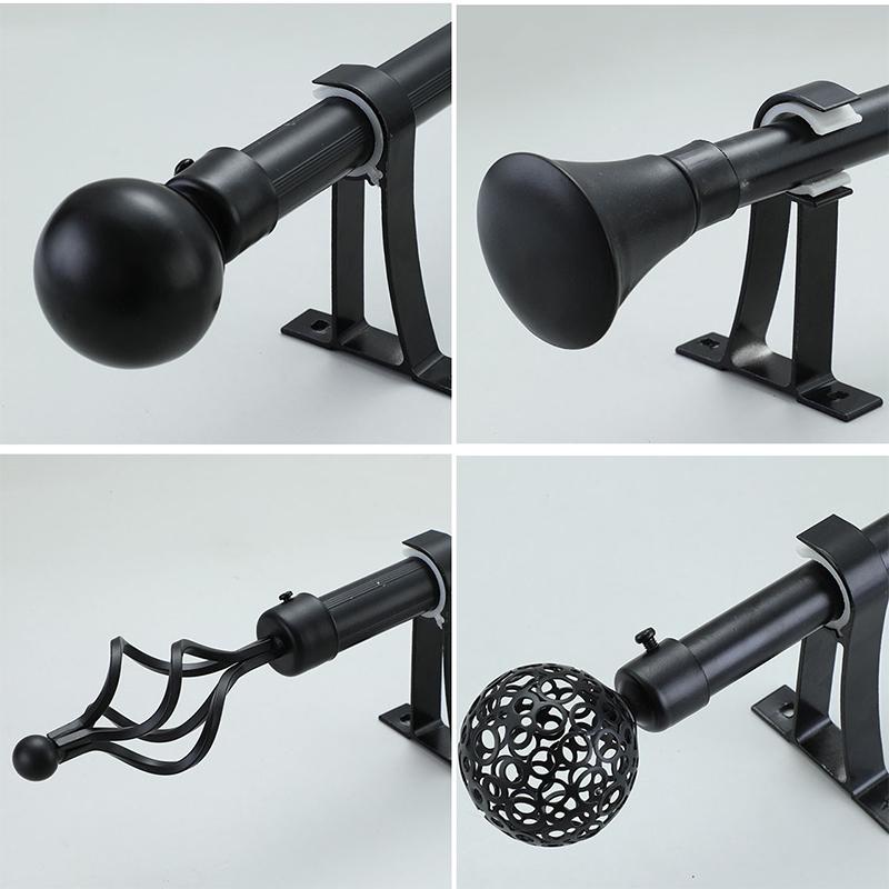 2Pcs Hollow Out Iron Curtain Rods Ends Caps Curtain Accessories Replacement Roman Curtain Rod Head Home Decoration