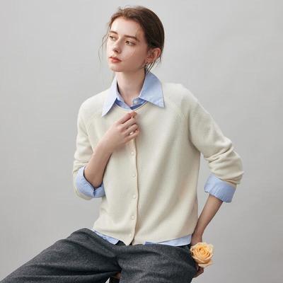 Женский кашемировый кардиган Komon Boca с круглым вырезом