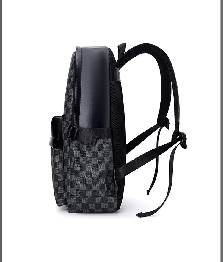 Стильный мужской клетчатый деловой рюкзак: Универсальный, Вместительный, Идеально подходит для поездок на работу