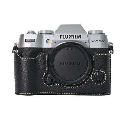 Получехол из ПУ кожи с текстурой личи для Fujifilm Fuji XT50 XS10 XS20 XT30 XT30II XT20 XT10 XT5 XM5 с крышкой с отверстием для аккумулятора и ремешком