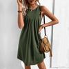 Women's Stylish Clothing Summer Women's Dress Solid Color Sleeveless Vest Skirt Beach Vacation Casual Dresses