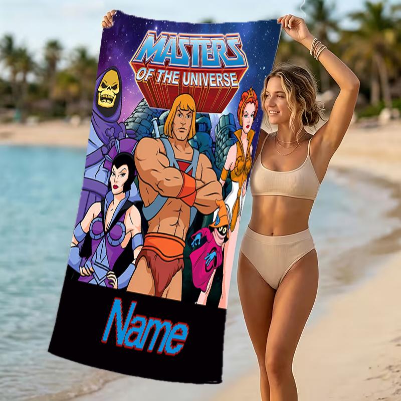 Customizable personalized beach towels He-Man and the Masters of the Universe themed designs.Suitable for the beach, yoga, sports;ideal as beach acces