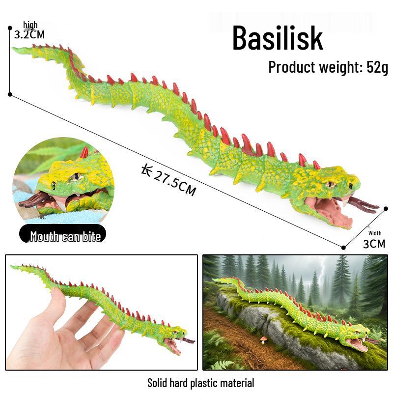 Dinosaur & Dragon Plastic Toy Set: Mythical Animal Figures for Kids