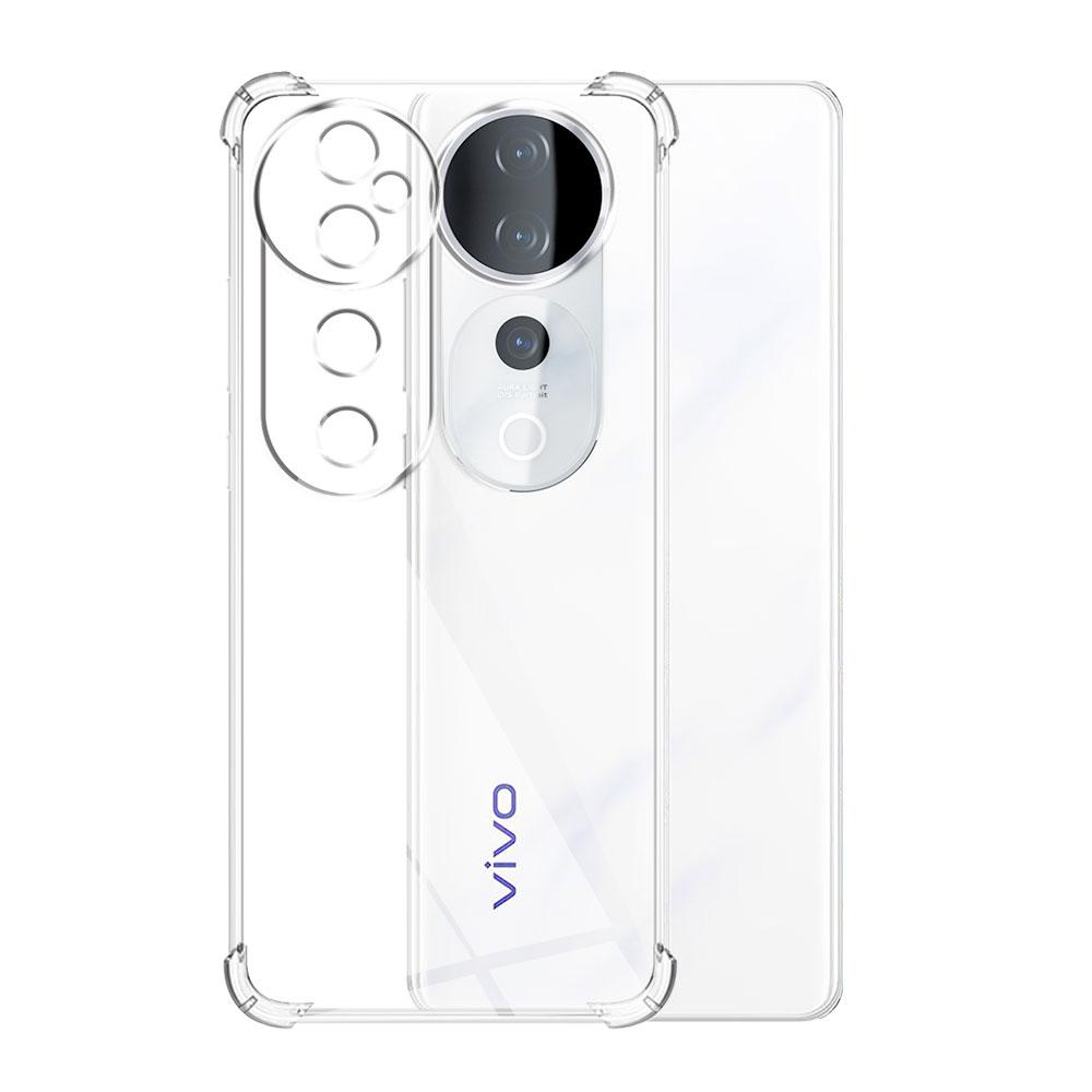 Для Vivo V40 SE /Vivo V40 V2348 Чехол Прозрачный Ударопрочный Силиконовый Мягкий Чехол для Телефона Для Vivo V40 Pro V40Pro V2347 Защитная Задняя Крышка