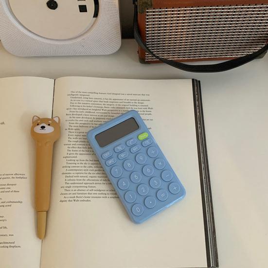 Student Calculator 8 Digits Professional Candy Color Small Portable Battery Operated LCD Display Student Calculator Office Supplies