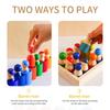 Montessori Rainbow Doll Wooden Toy Natural Wood Baby Hands-on Education Toy Puzzle Game Rainbow Building Block Children's Toy