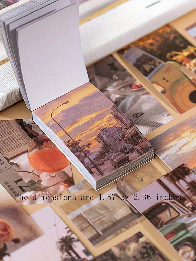 1 шт. Случайная доставка Японская бумажная наклейка Блокнот, Ins стиль Свежий дневник Блок для заметок, 50 листов, Школьные принадлежности, Снова в школу