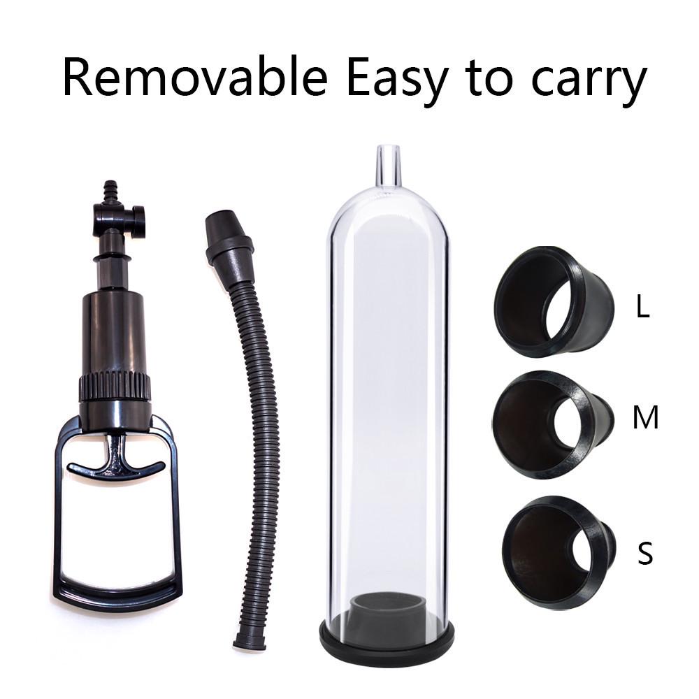 Compact Vacuum Penis Pump Trainer with Grip: Negative Pressure Enlargement Device for Men