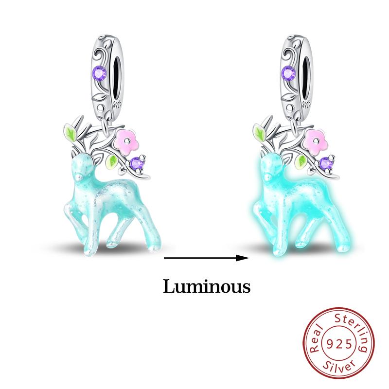 Copper Glow In The Dark Firefly Honeybee Star Charms Beads Fit Qikaola Original Bracelets Fine Diy Jewelry Gift