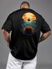 One Pece T Shirt Loose Design Anime Print Pure Cotton Retro Round Neck MenS Short Sleeved TShirtHigh Street Fashionable