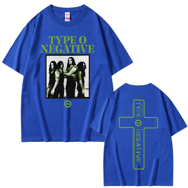 Футболки Rock Band Type O Negative с двусторонней печатью, унисекс, женские, винтажные, готические, оверсайз, 100% хлопок