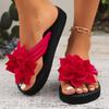 Women's Plus-size Flower Flat-bottomed Cool Slippers Women's Summer Fashionable Cool Slippers