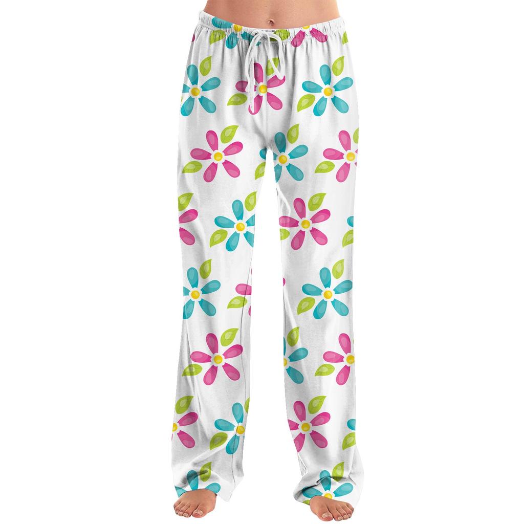 Женские модные свободные повседневные брюки с пасхальным принтом