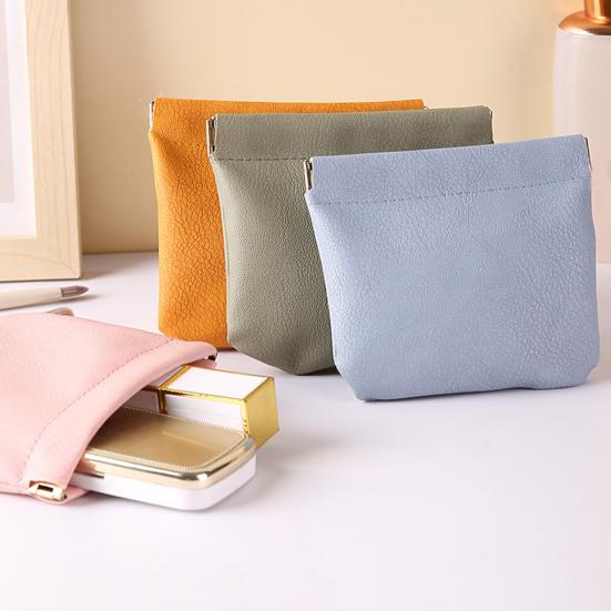 12 шт. Косметичка из искусственной кожи на кнопке, мини-косметичка, водонепроницаемая сумка для хранения, портативная самозапечатывающаяся сумка