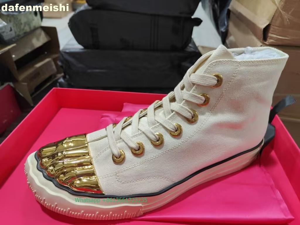 Металлические балетки с пятью пальцами, парусиновые туфли 2025, новейшая новинка, повседневный стиль, женская/мужская обувь, низкий/высокий верх, шнуровка