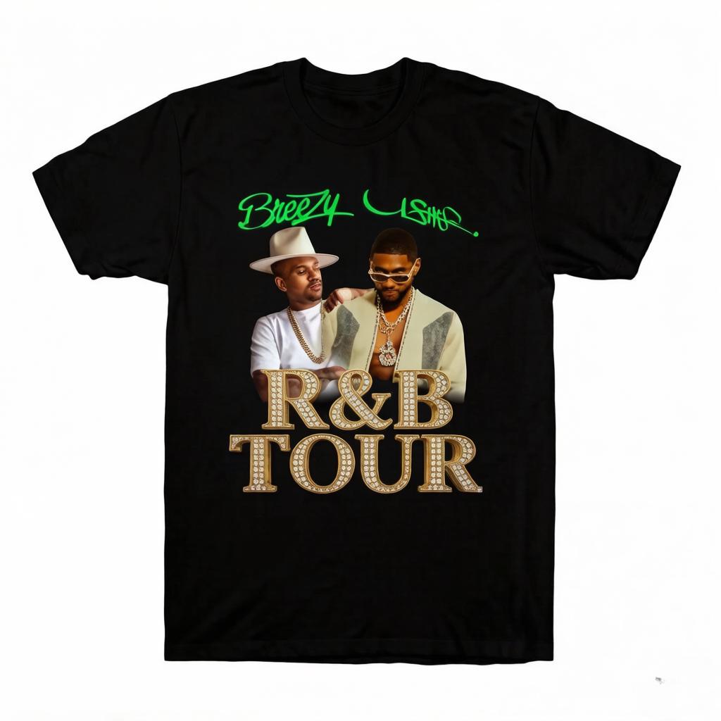 Chris Brown UthernRaymond Brown RB Tour Graphic Unisexs Printed Tshirt Unisex Shortsleeved st Century Tshirt