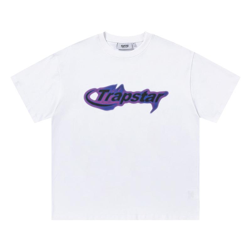 Cross-border new graffiti letter printing European and American street trendy brands loose and versatile casual men's and women's short-sleeved round