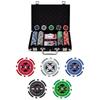 COSTWAY Poker 200 Numbered Casino Table Game Black Case Set, Chips, Chips, Set,
