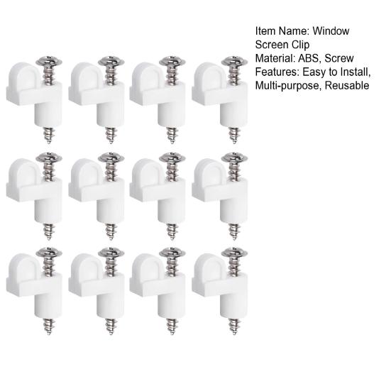 12/24/48 шт. Зажим для оконной сетки с винтами Крепит зимние оконные сетки Штормовые окна Штормовые панели Сетка для двери Смещенные оконные зажимы