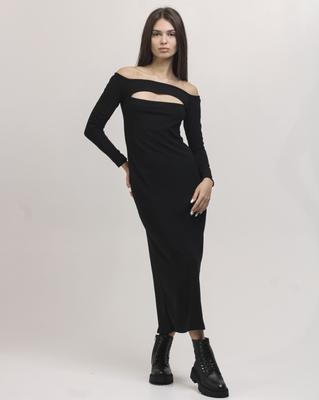 Платье длинное MZR 21163 S черное