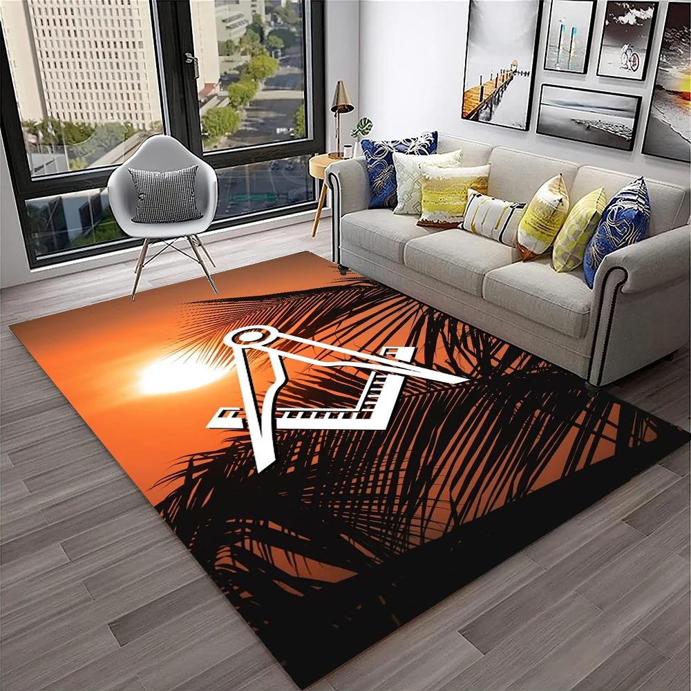 Masonic Freemasonry Illuminati Ring Carpet Rug for Home Living Room Bedroom Sofa Doormat Decor,Kid Area Rug Non-slip Floor Mat
