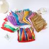 10 Yards Colorful Rooster Tail Feathers Trim 20-25cm /8-10inches Pheasant Feather Fringe Ribbon for Carnival Plumes Decoration
