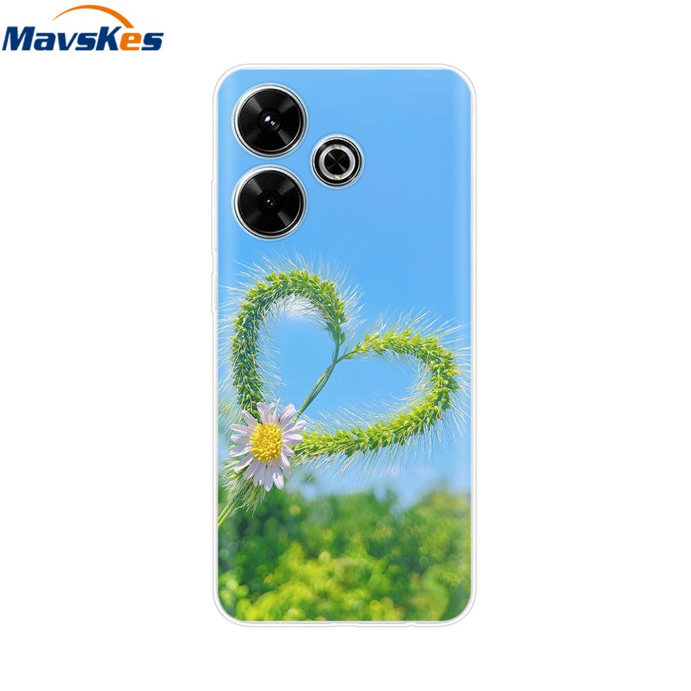 Чехол для Xiaomi Poco M6 4G Capa For Funda de teléfono Redmi 13 4G Задняя крышка For Etui Xiaomi Redmi 13 PocoM6 4G Phone Coque Para